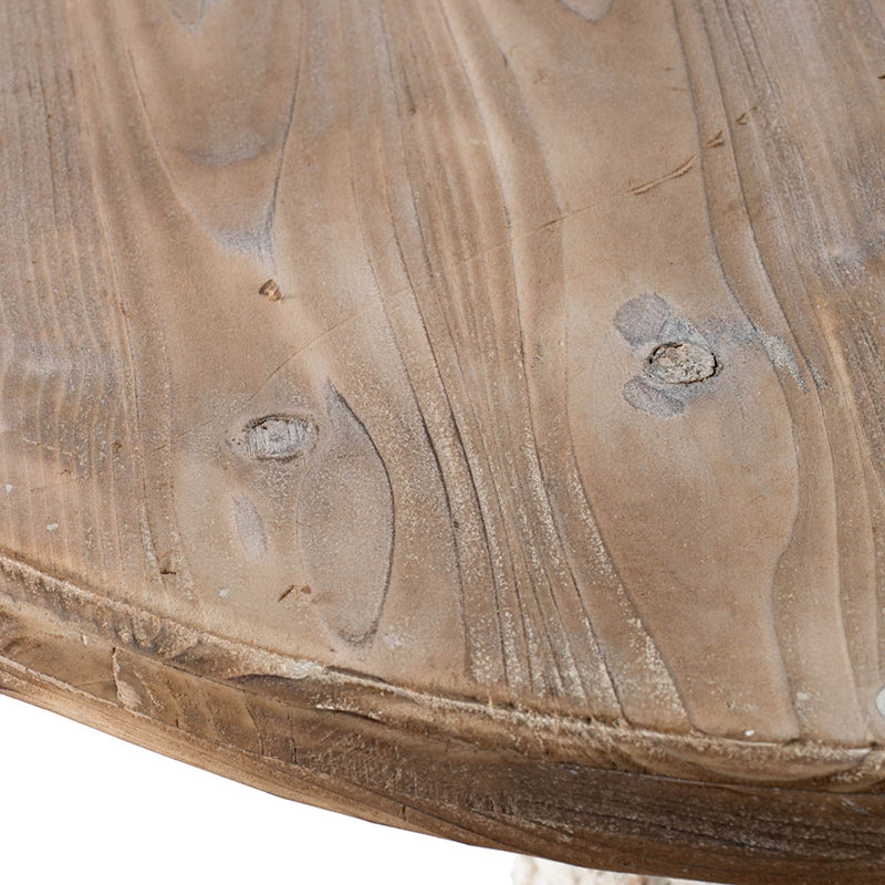 30x31" Antique Round Wood Table
