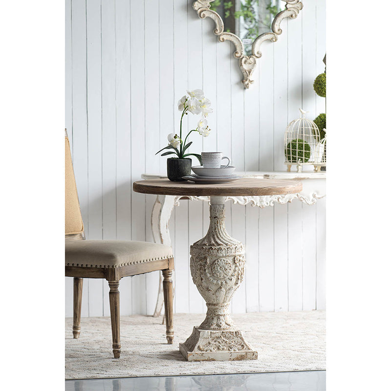 30x31" Antique Round Wood Table