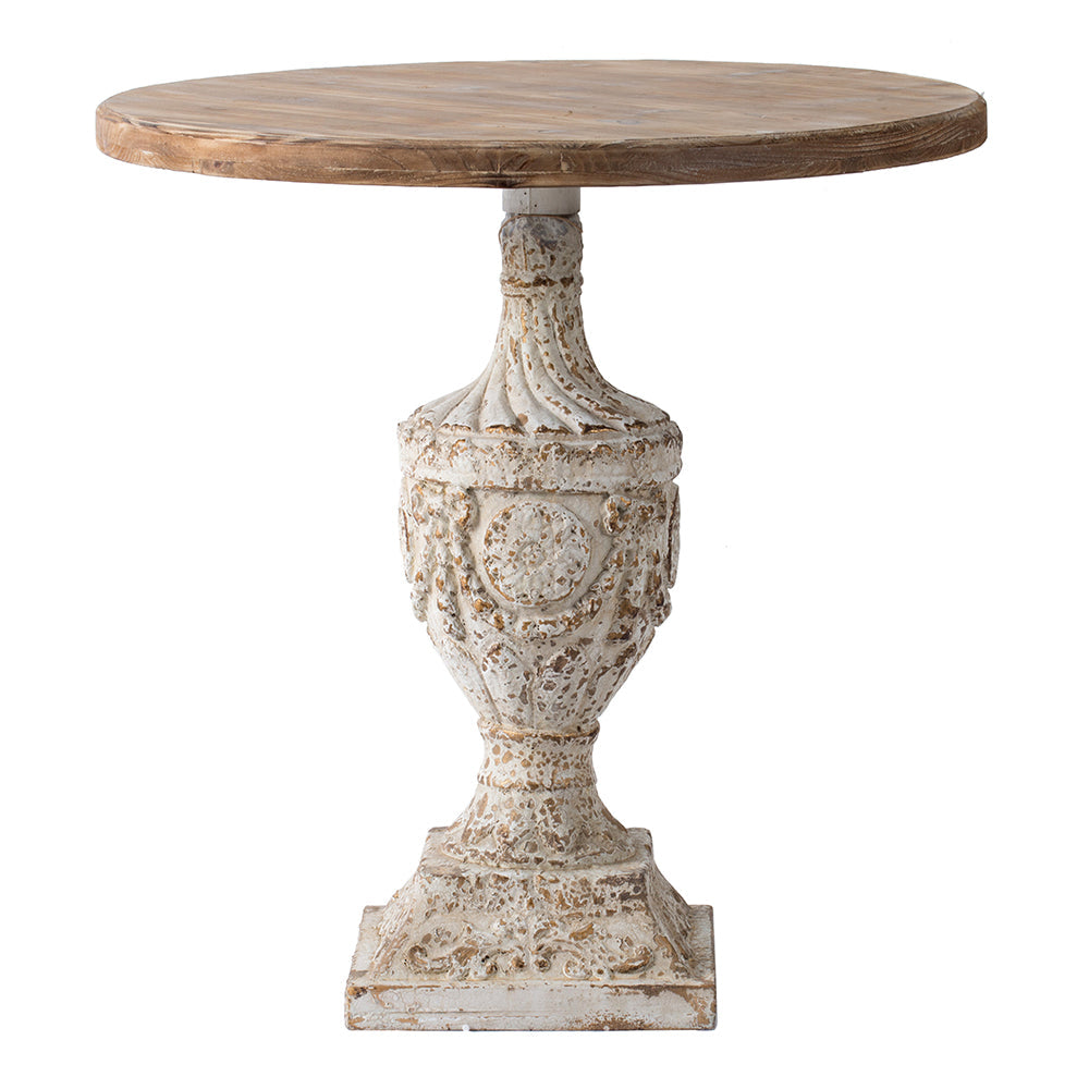 30x31" Antique Round Wood Table