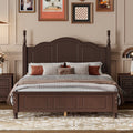 Full Size Wood Platform Bed Frame - Retro Style