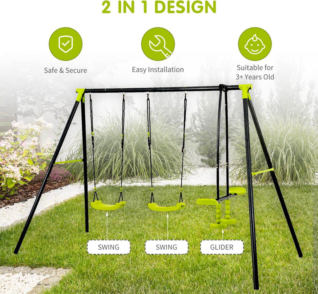 Children's Triple Metal Swing Set