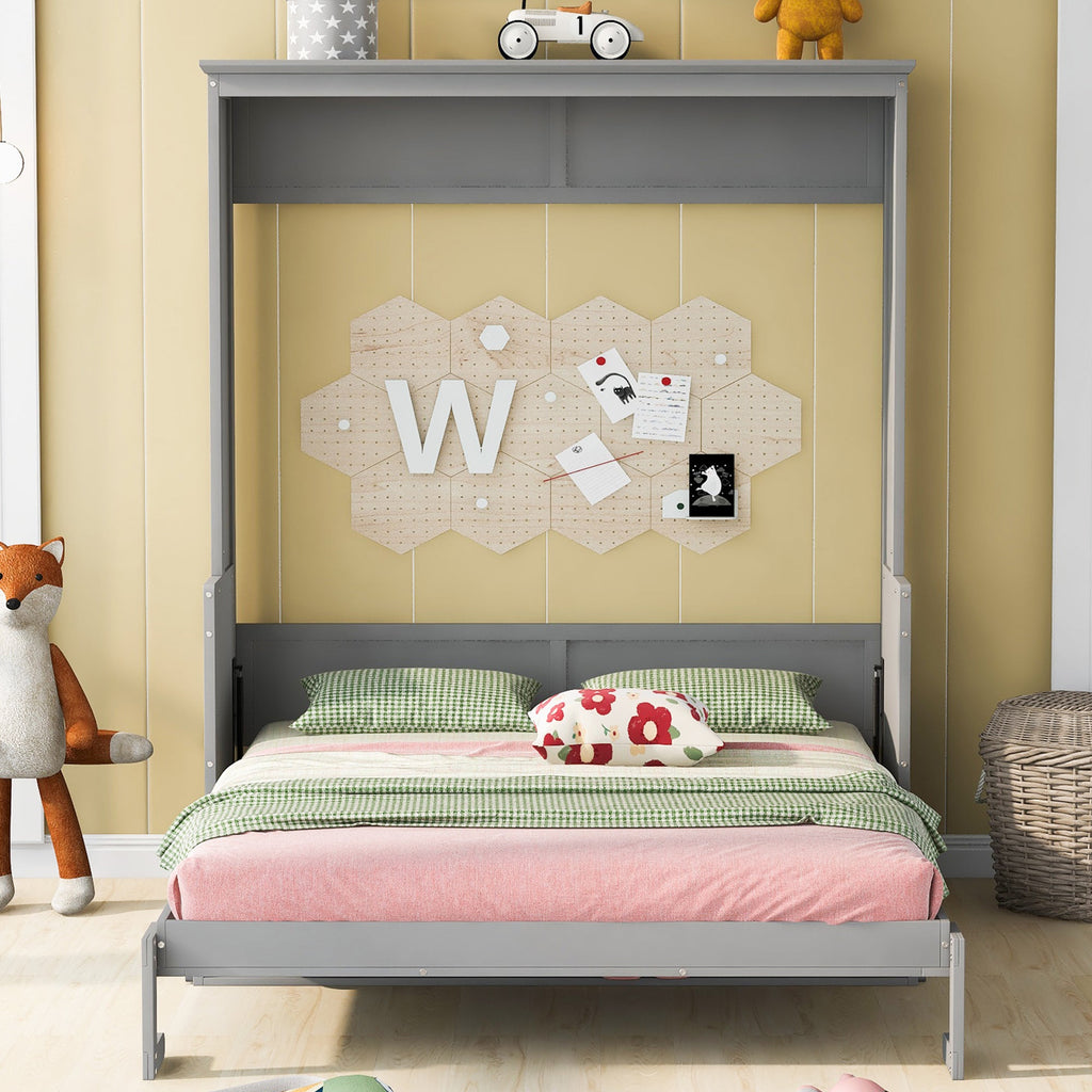 Queen Size Murphy Bed with Shelf