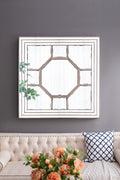 48" Antique Style Decorative Square Wall Mirror