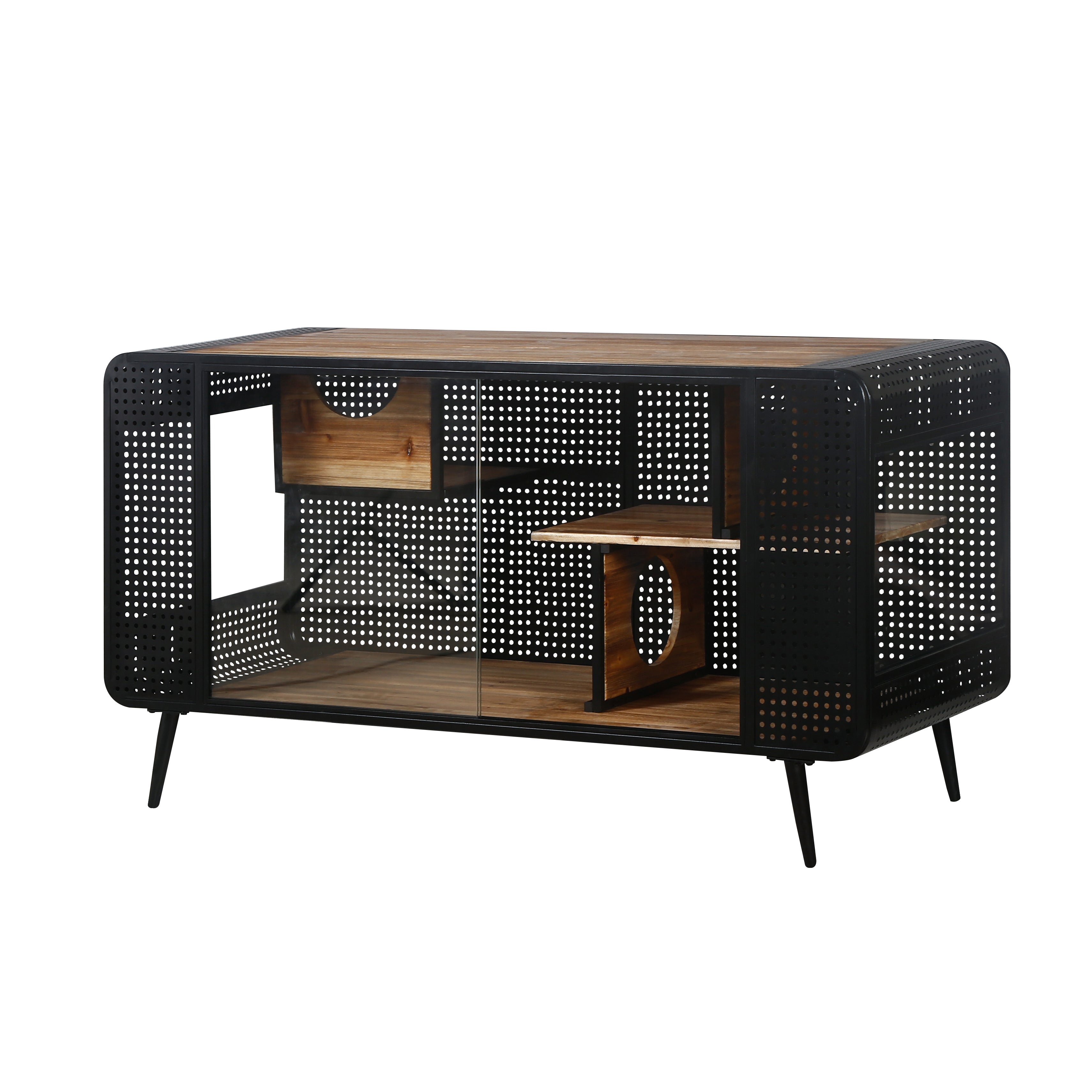 Spacious Cat House with Tempered Glass