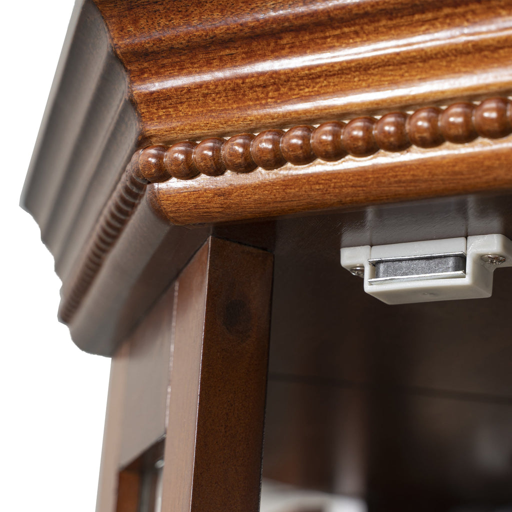 Corner Curio Cabinet with Adjustable Glass Shelves and Lights