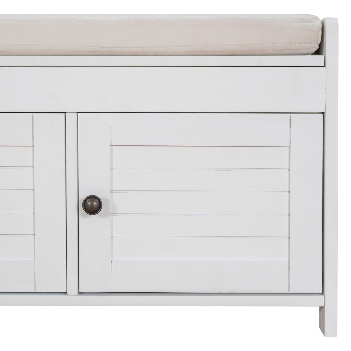 TREXM Storage Bench with 3 Shutter-shaped Doors