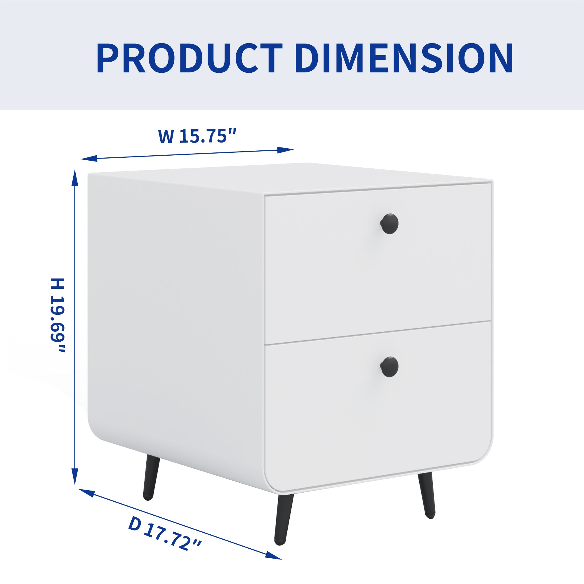 Modern Night Stand Storage Cabinet