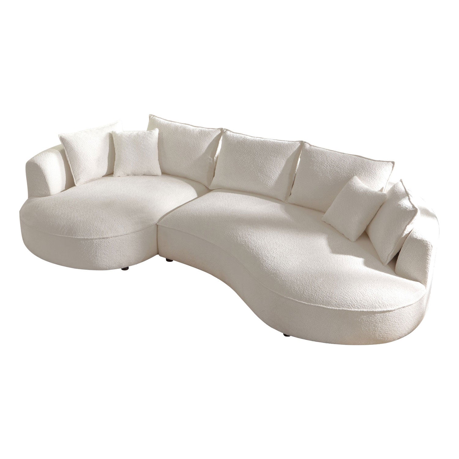 Curved Sofa with Ingenious Shape Beige