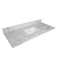 Montary 43x22 Bathroom Stone Vanity Top - Engineered Stone Carrara