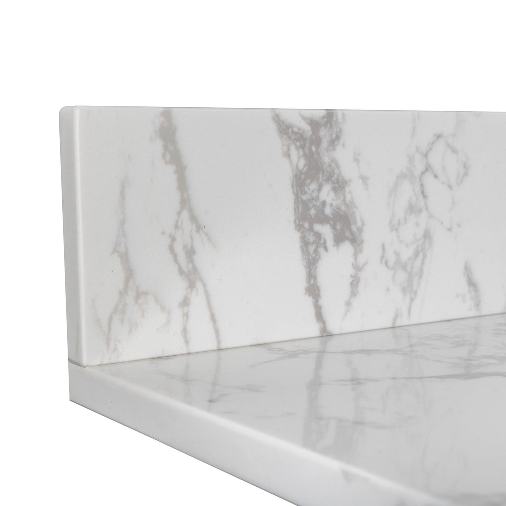 Montary 43x22 Bathroom Stone Vanity Top - Engineered Stone Carrara