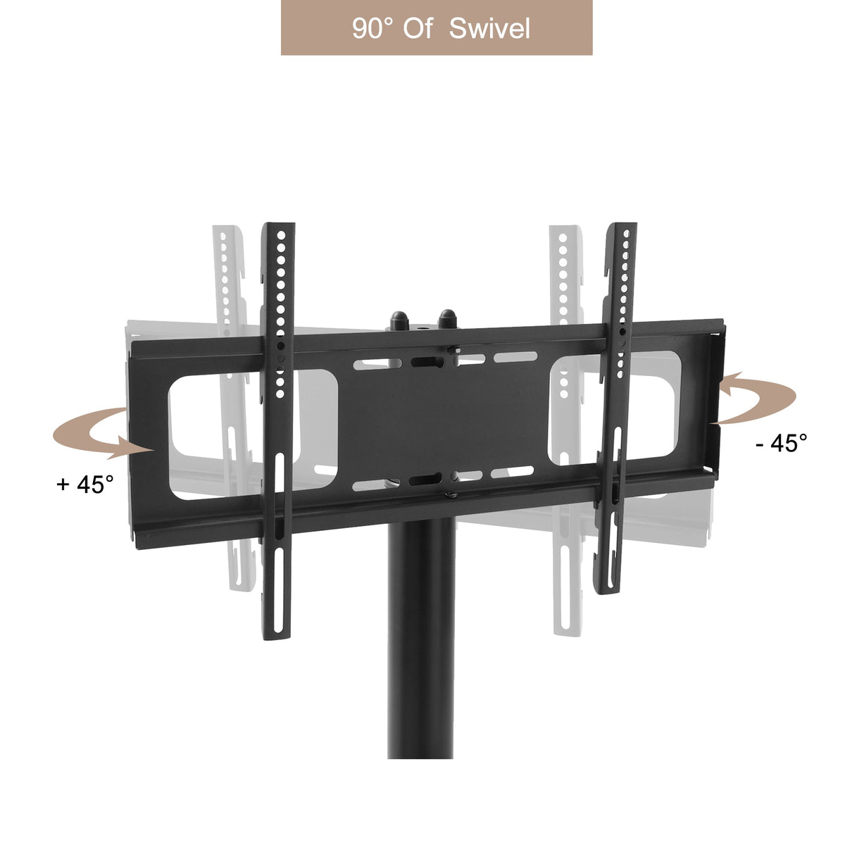 Height and Angle Adjustable Multi-Function Mobile TV Stand