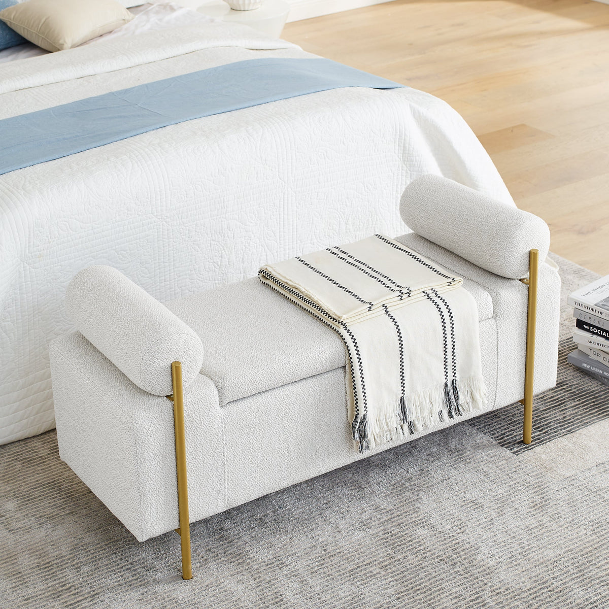 Elegant Upholstered Storage Bench