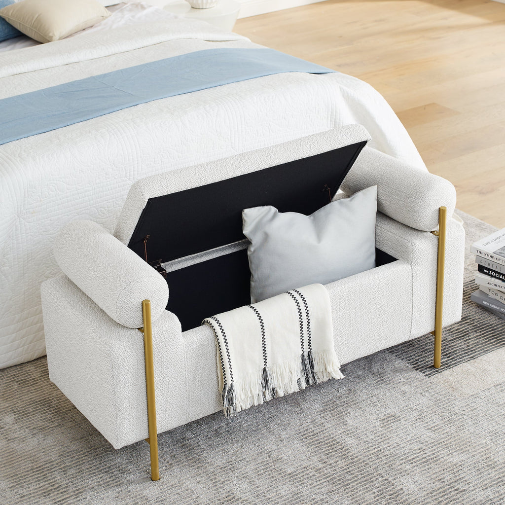 Elegant Upholstered Storage Bench