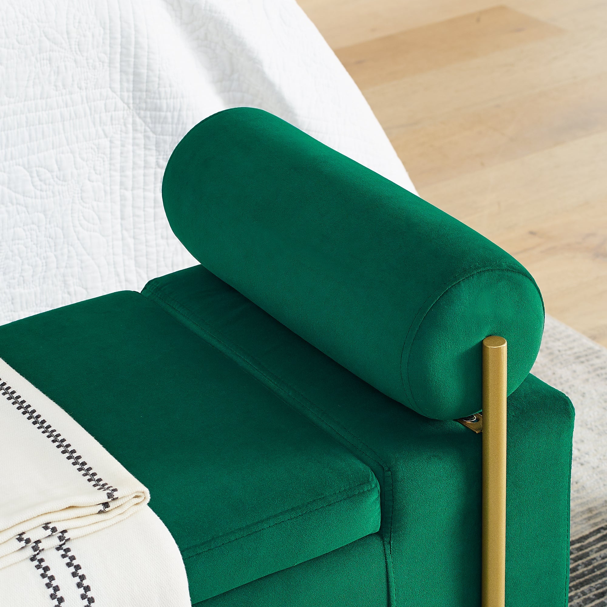 Elegant Upholstered Velvet Storage Bench