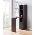 Bar Cabinet, Extended Table Kitchen Cabinet with Wine Bottle Compartment & Open Shelving