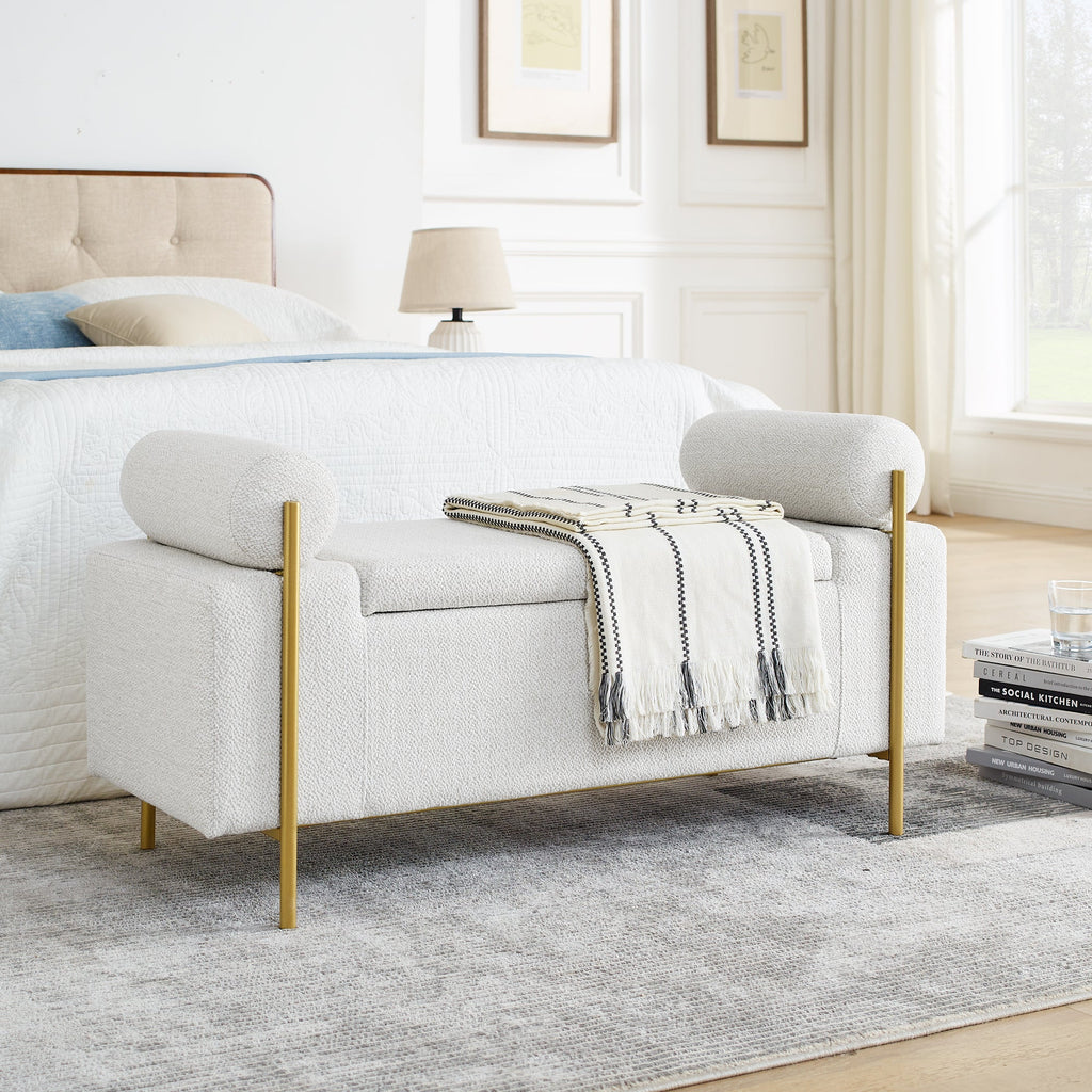 Elegant Upholstered Storage Bench