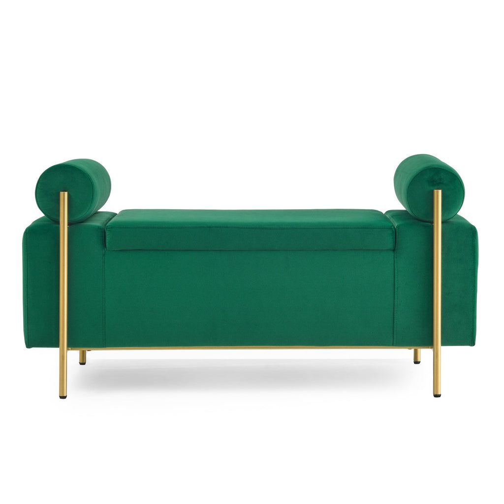 Elegant Upholstered Velvet Storage Bench