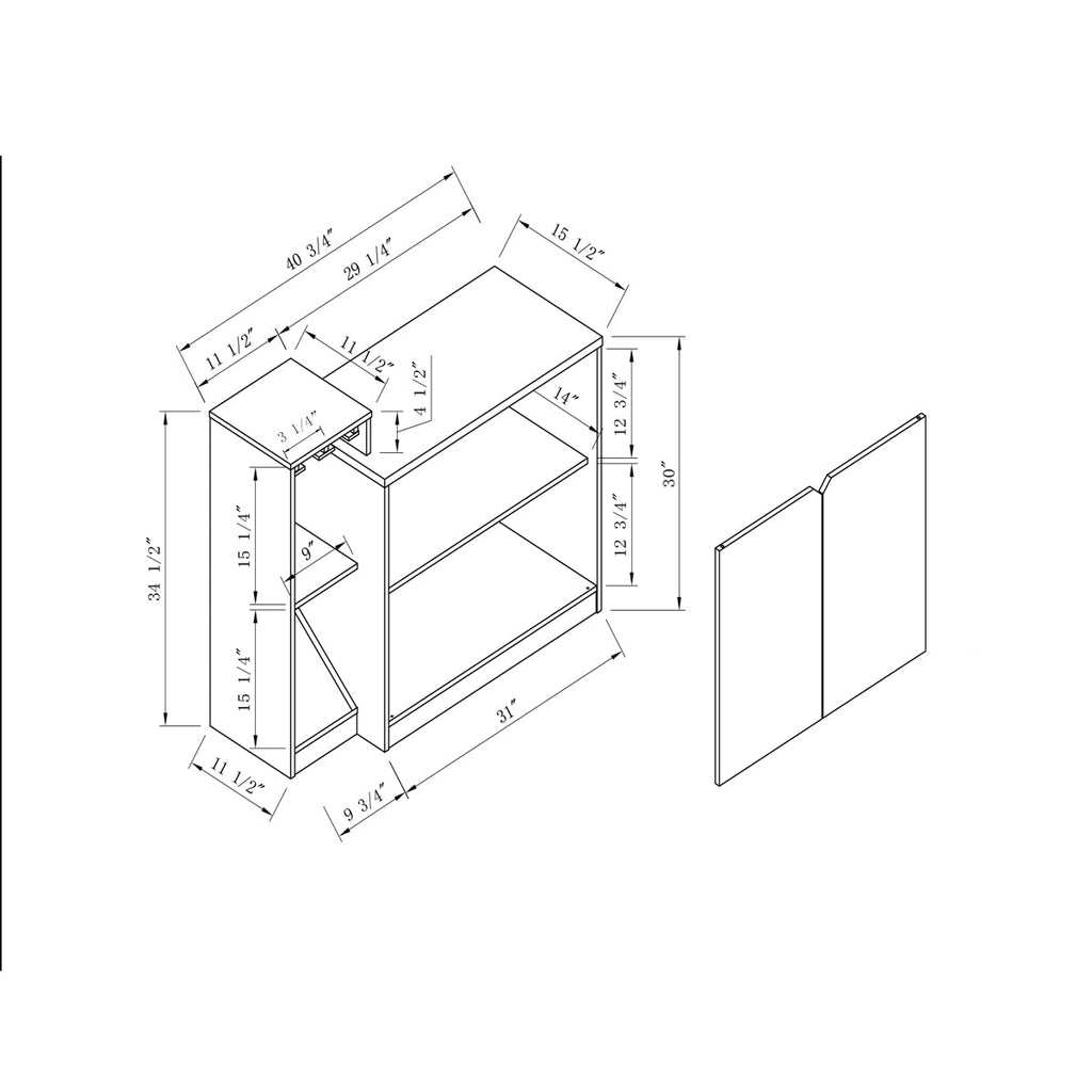 Bar Cabinet for Wine Storage and Display