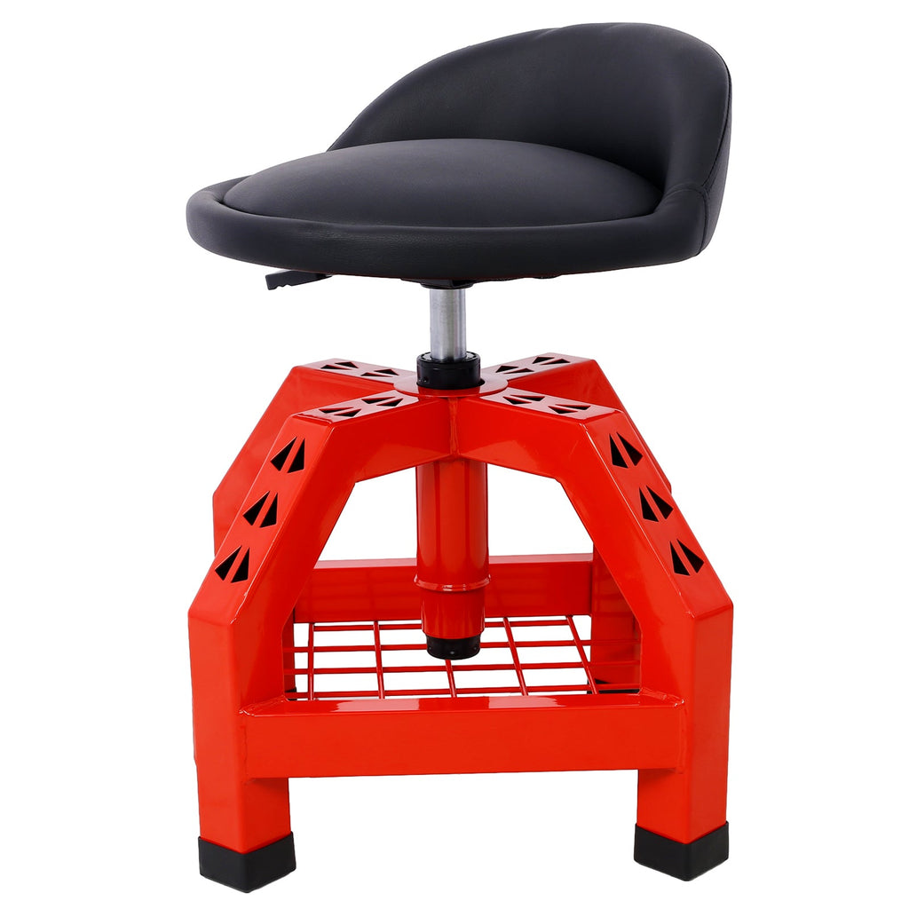 Pneumatic 360 Degree Swivel Stool, Heavy Duty Rolling Mechanics Stool