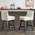 Upholstered Swivel Bar Stools Set of 2