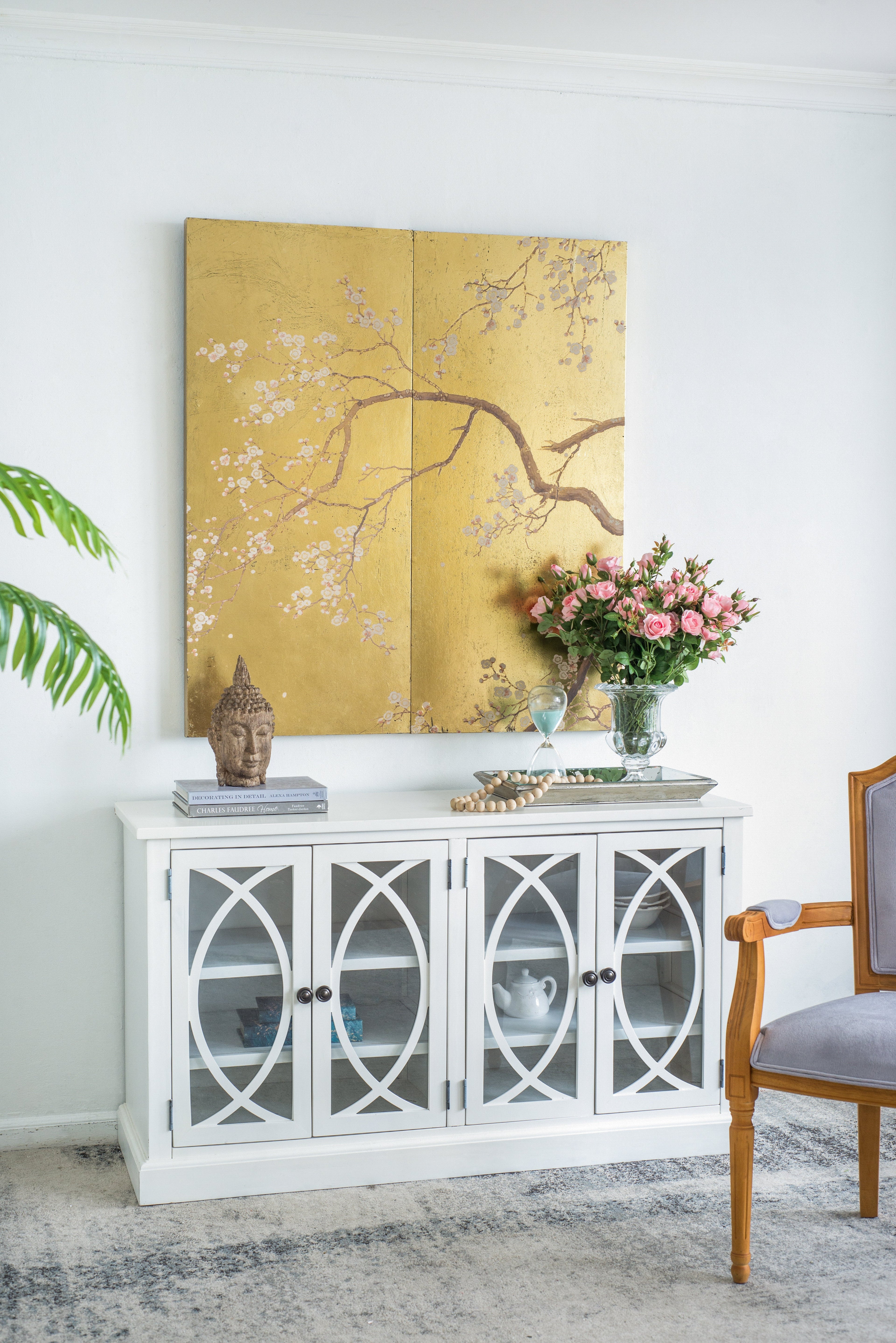 Set of 2 Cherry Blossom Wall Art Panels