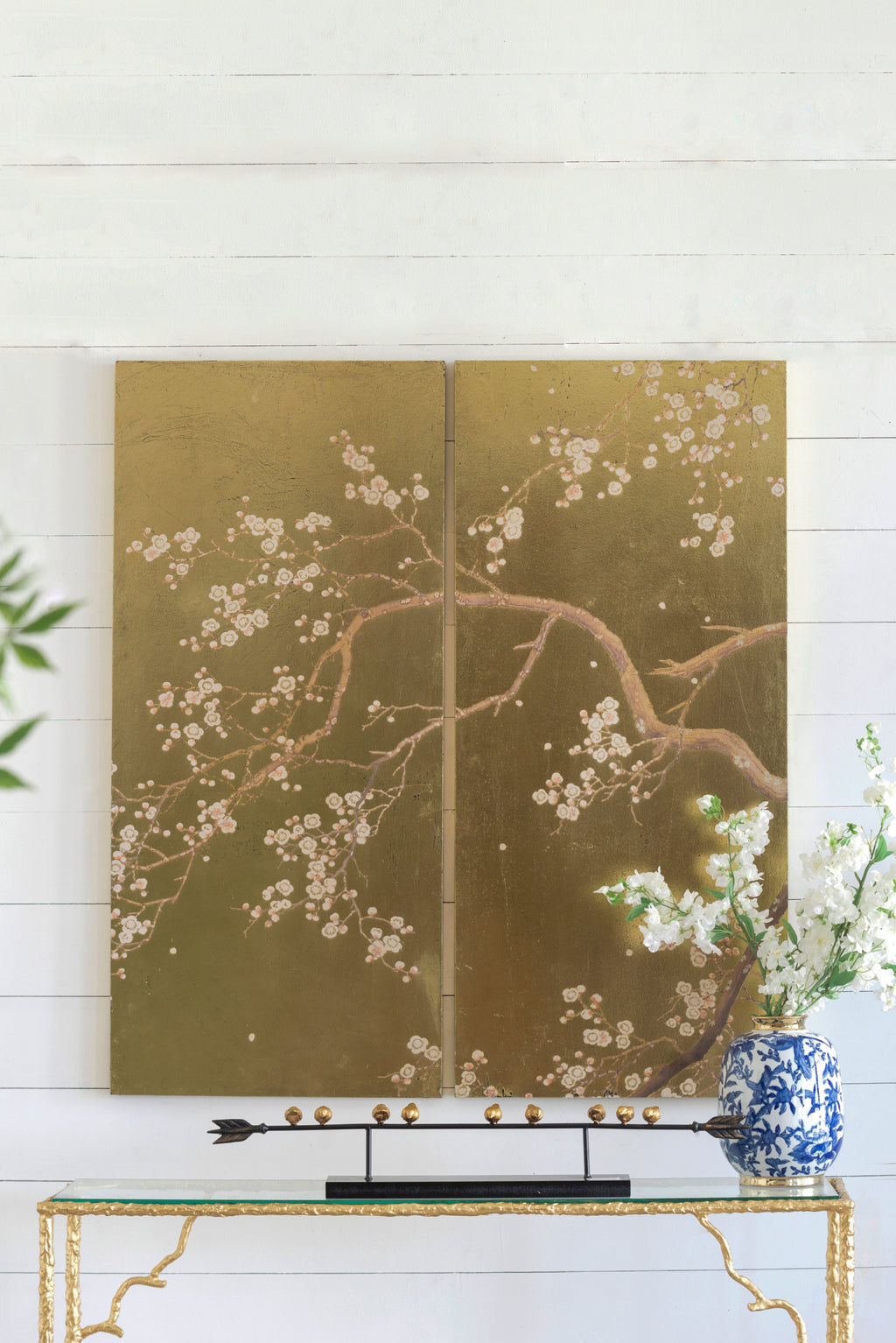 Set of 2 Cherry Blossom Wall Art Panels