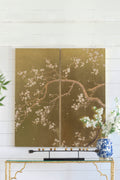 Set of 2 Cherry Blossom Wall Art Panels