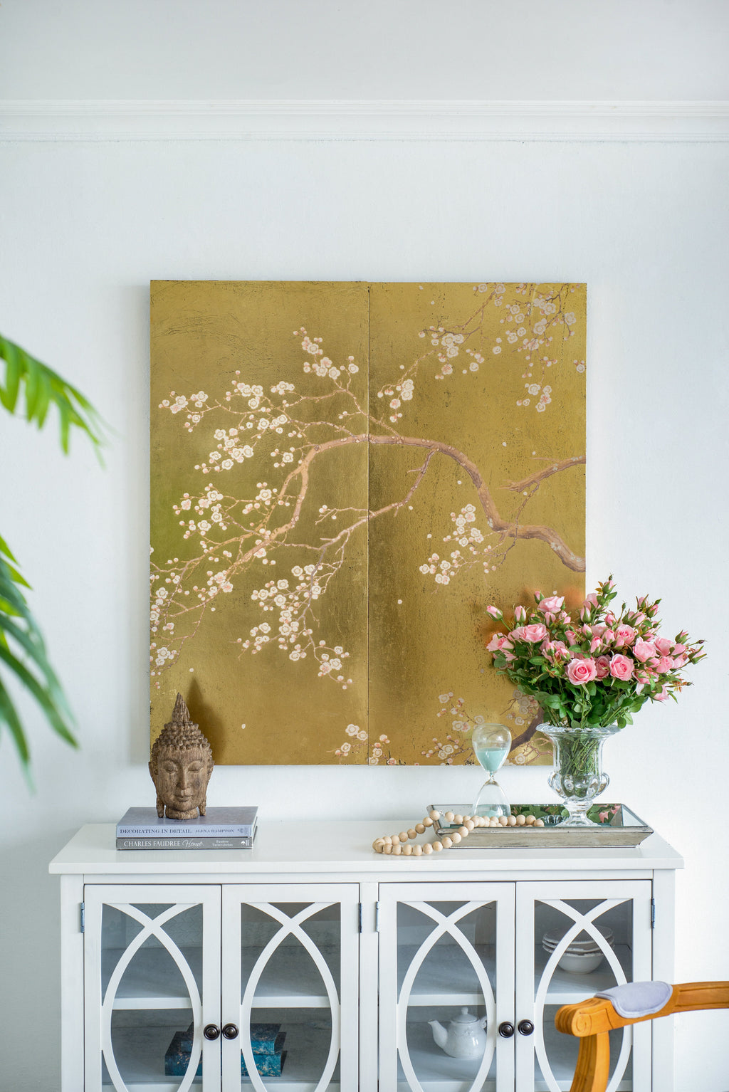 Set of 2 Cherry Blossom Wall Art Panels