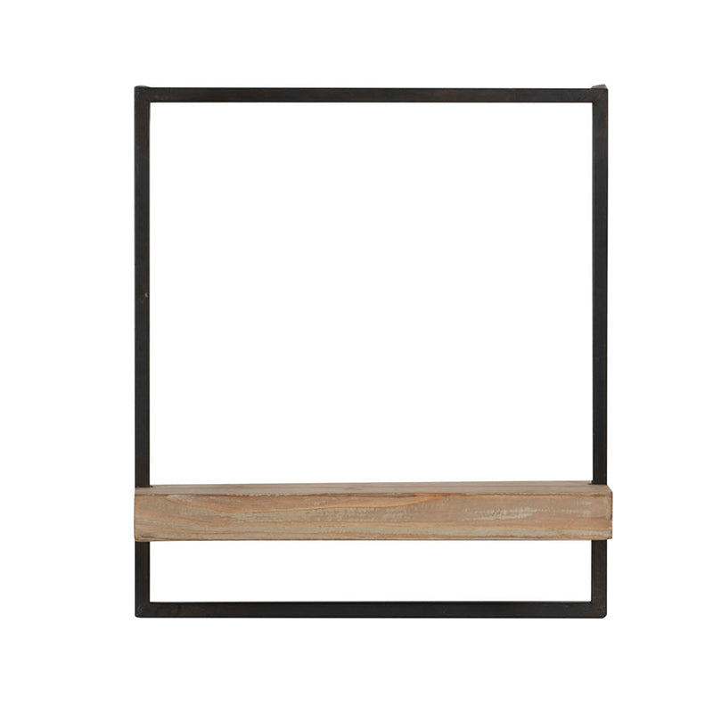 Iron and Wood Wall Shelf
