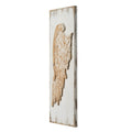 Set of 2 Feather Wing Wall Panels with Distressed Finish