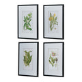 Set of 4 Botanical Flower Wall Art