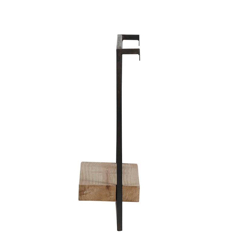 Iron and Wood Wall Shelf