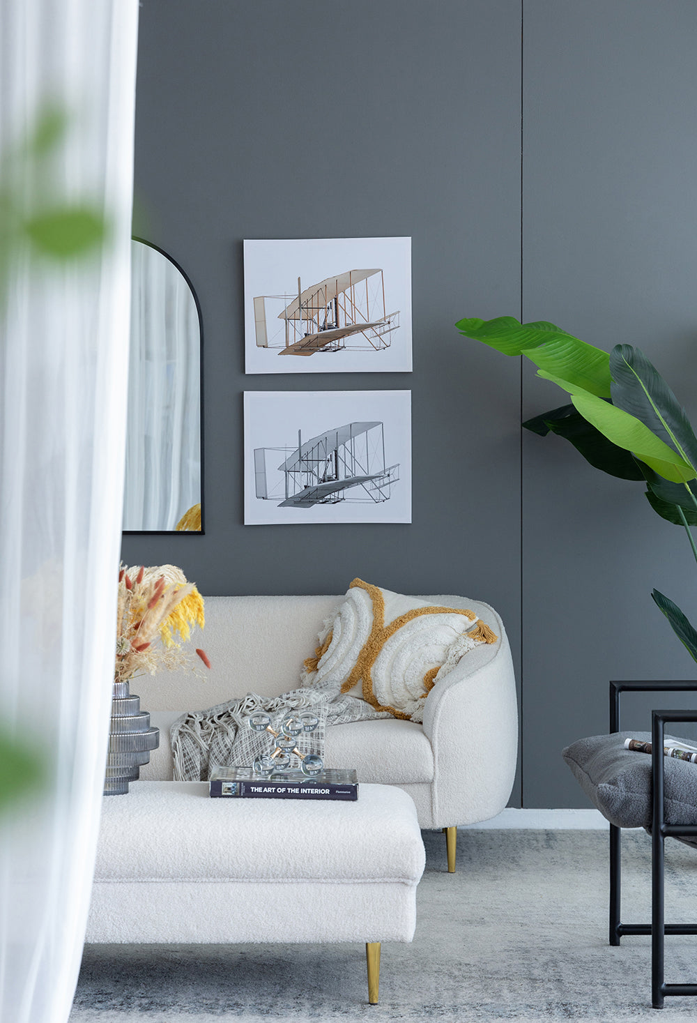 Set of 2 Large Rectangular Diptych Wall Art