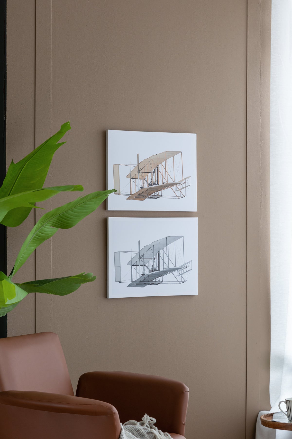 Set of 2 Large Rectangular Diptych Wall Art