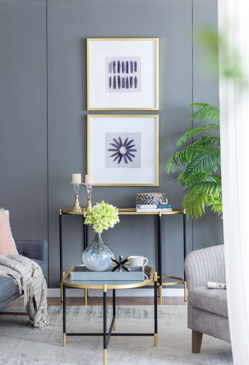 Grace Purple Agate Shadow Boxes