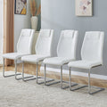 Modern Dining Chairs with Faux Leather Padded Seat