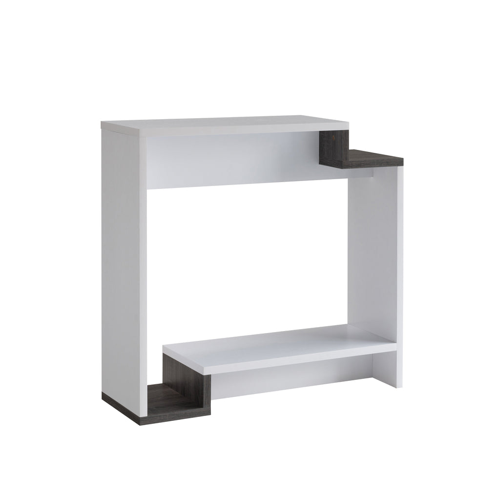 Contemporary Console Table With Two Open Shelves