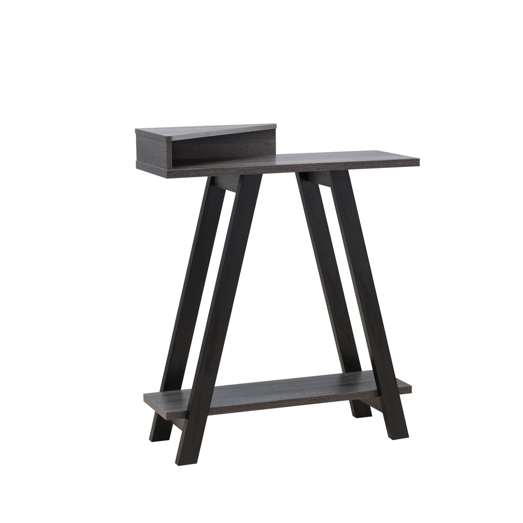 Contemporary Two Toned Console Table with Two Shelves
