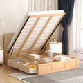 Full Size Wood Platform Bed with Underneath Storage and 2 Drawers