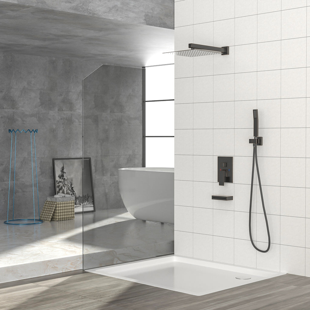 Shower System with Waterfall Tub Spout