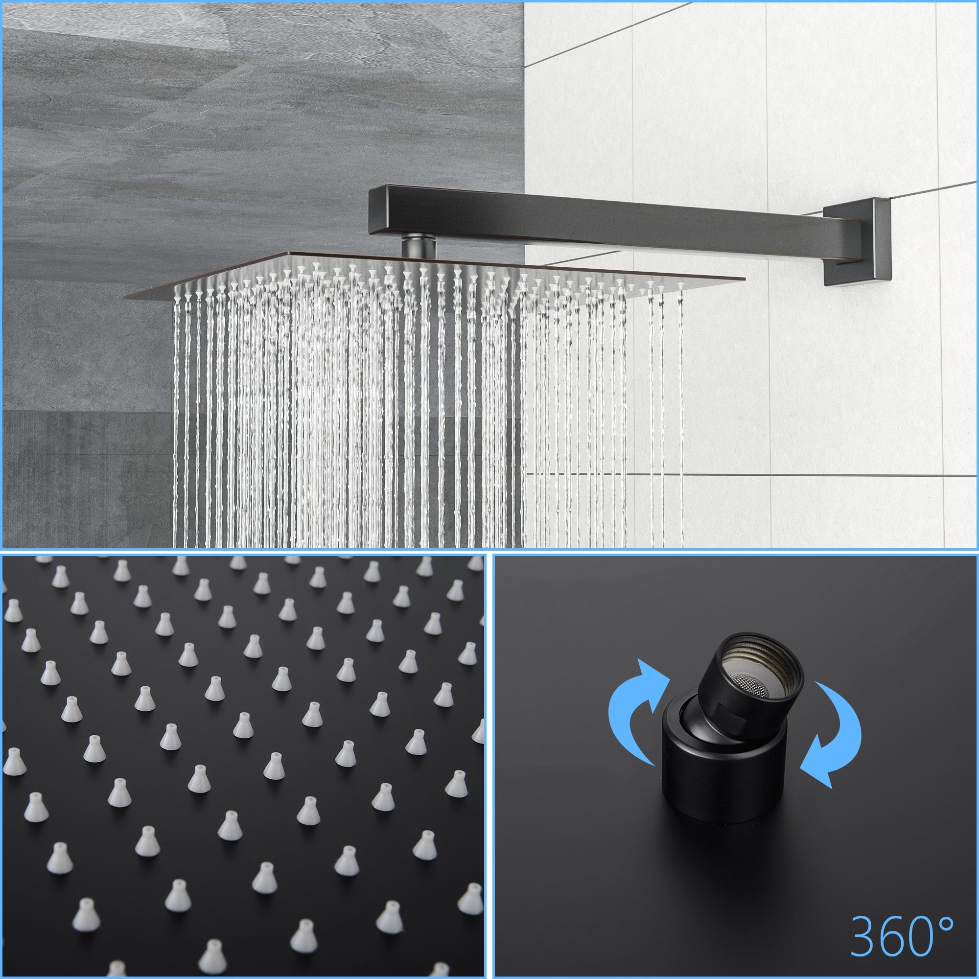 Shower System with Waterfall Tub Spout