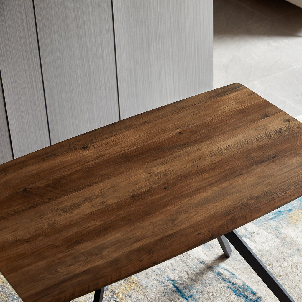 Modern Minimalist Style Dining Table MDF Wooden Top