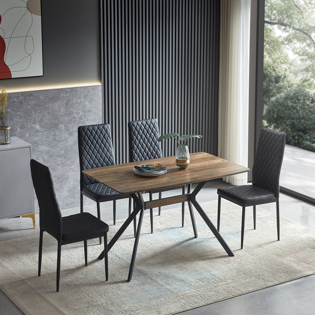 Modern Minimalist Style Dining Table MDF Wooden Top