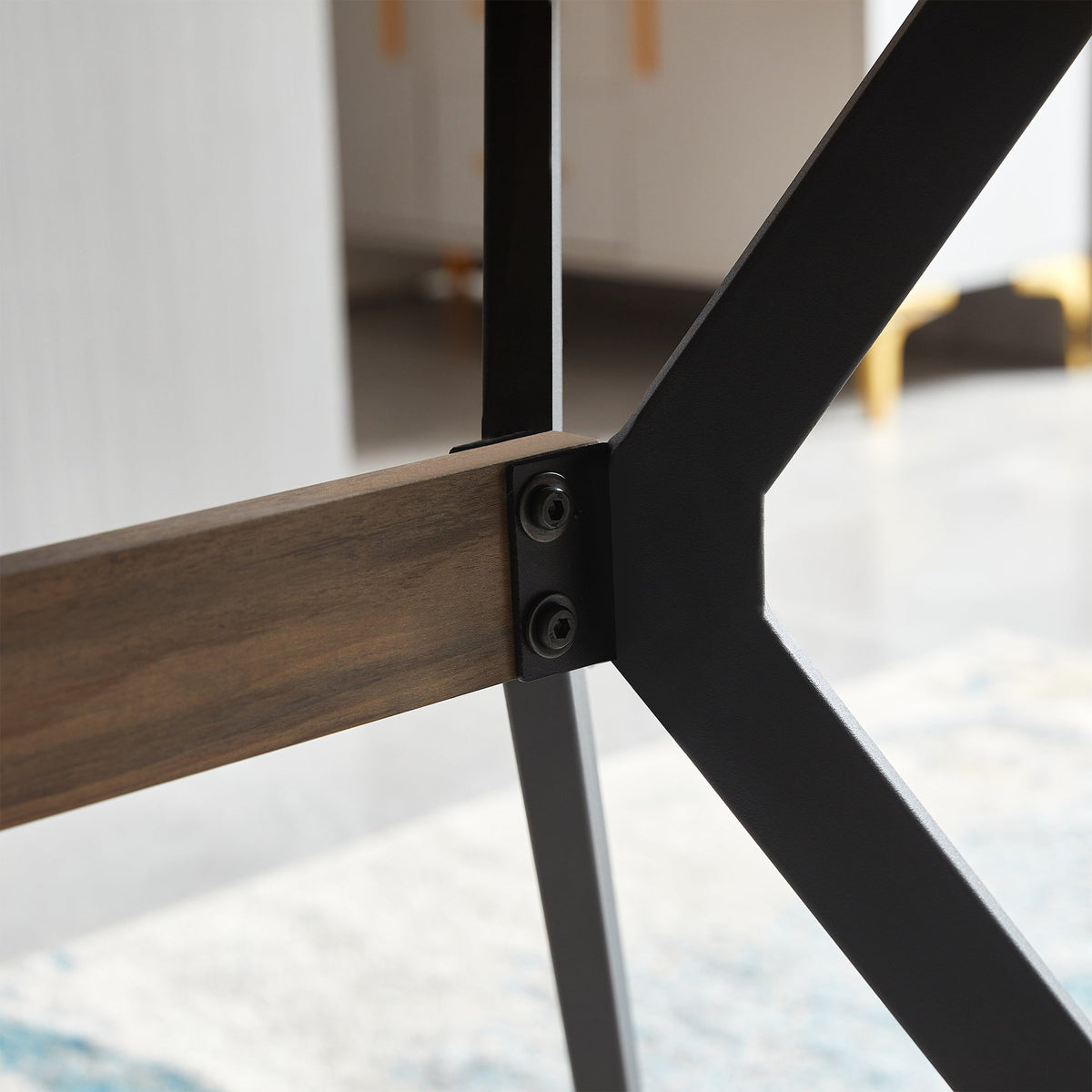 Modern Minimalist Style Dining Table MDF Wooden Top