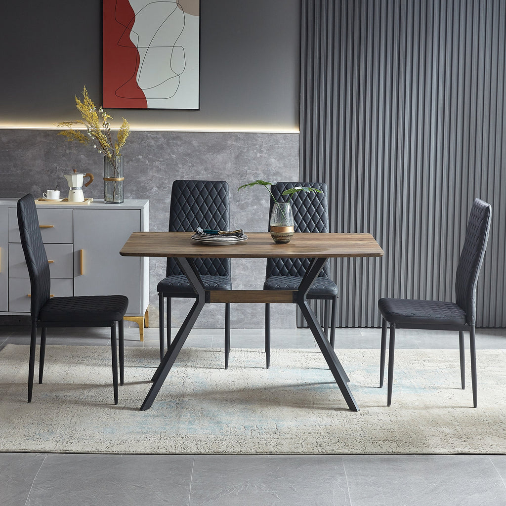 Modern Minimalist Style Dining Table MDF Wooden Top