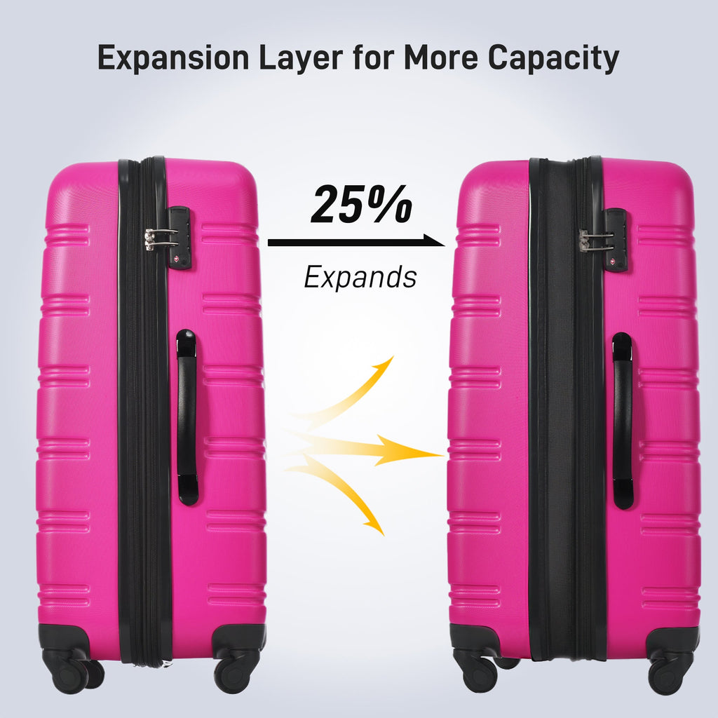 Hardshell Luggage Sets 2Pcs + Bag Spinner Suitcase with TSA Lock