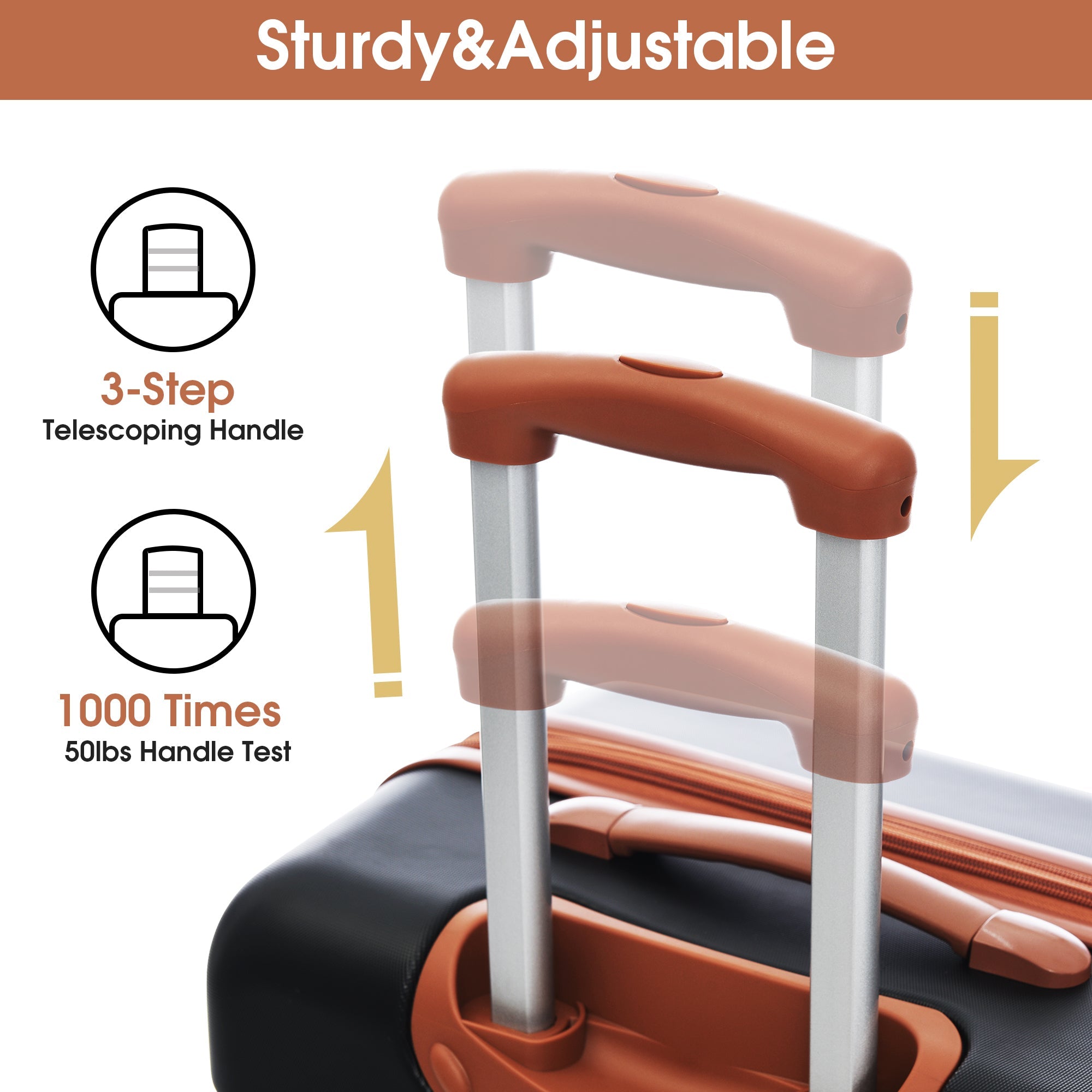 Hardshell Luggage Sets 2Pcs + Bag Spinner Suitcase