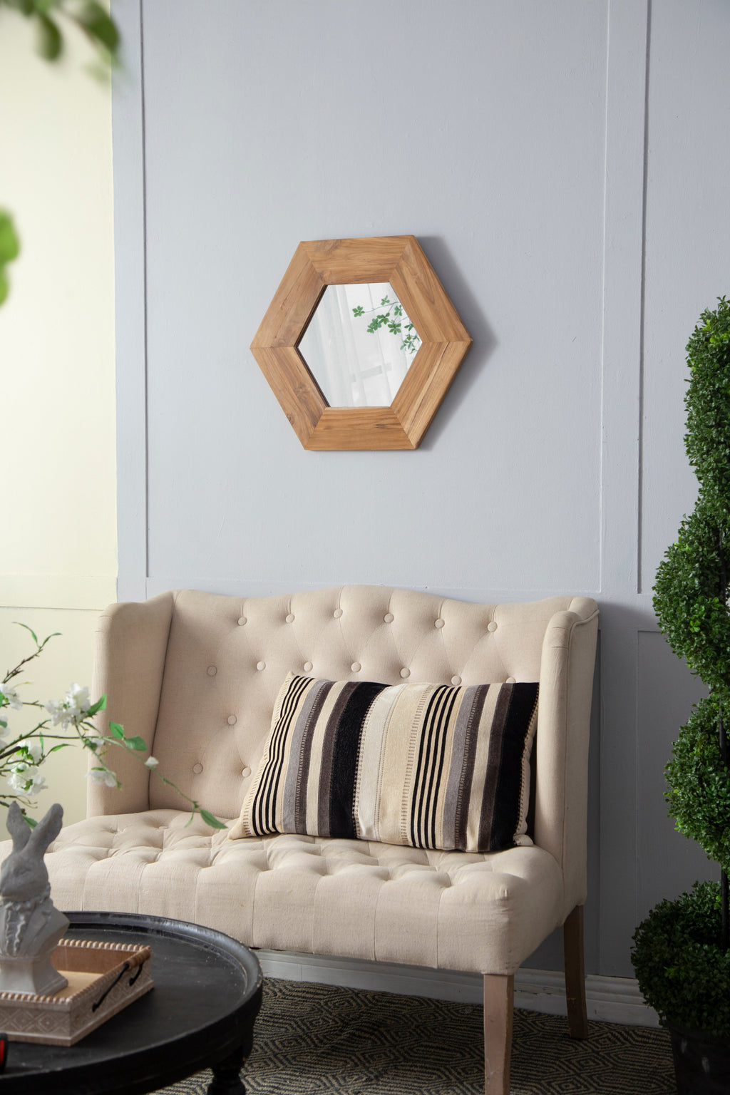 18.5" Hexagon Mirror