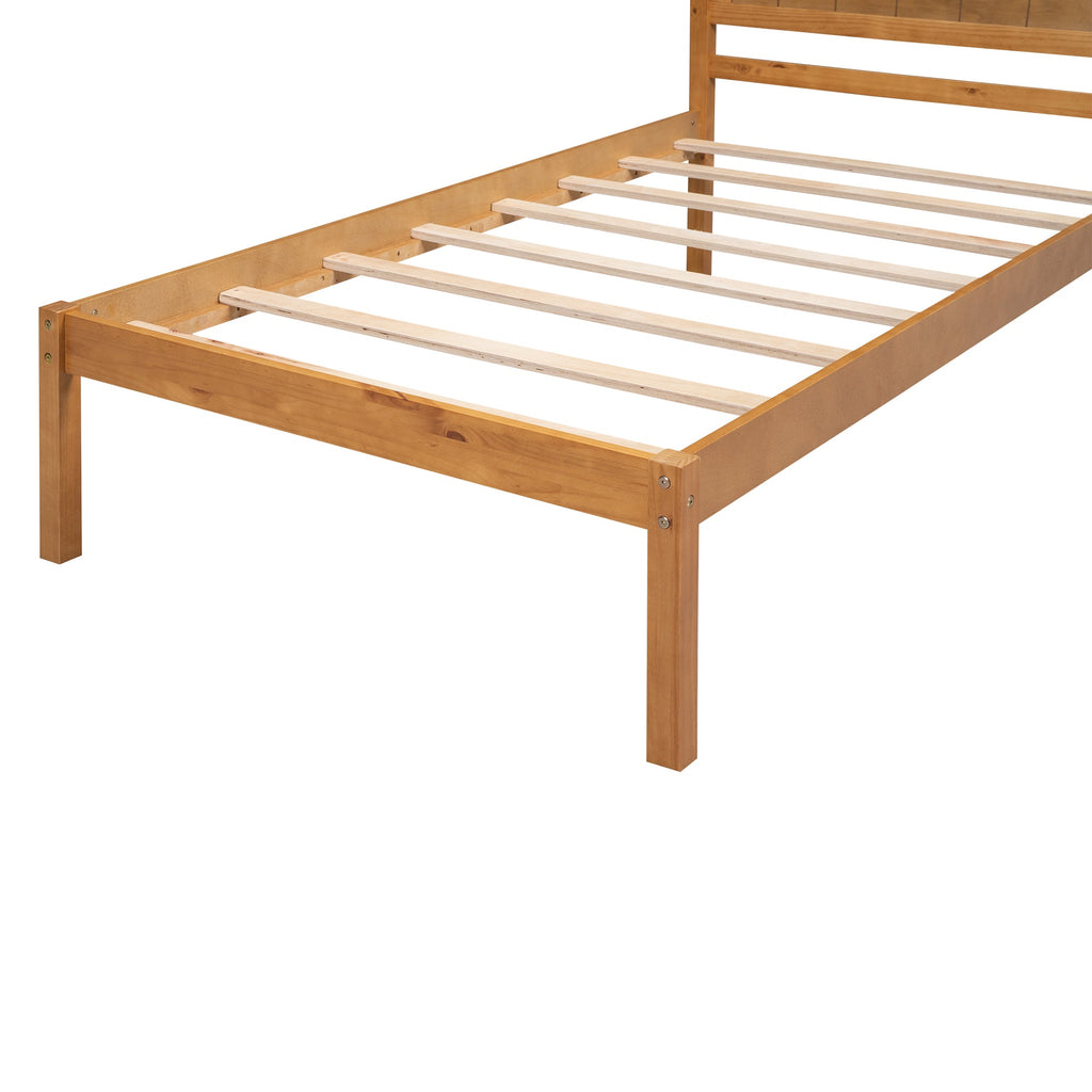 Twin Platform Bed Frame with Headboard