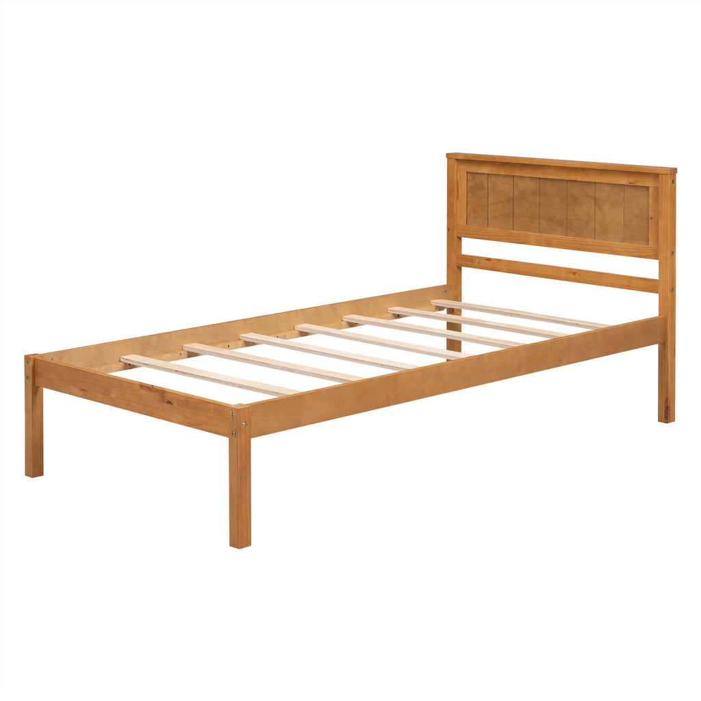 Twin Platform Bed Frame with Headboard